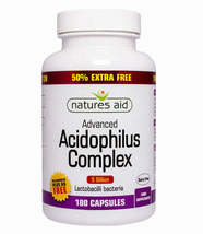 Natures Aid 50mg Acidophilus Complex - Pack of 180 Capsules - $9.00