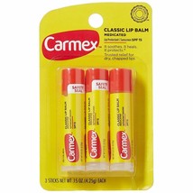 Carmex Lip Balm, Moisturizing, Original.15 Ounce, 3 ct. (Four Packs of 3) - £25.57 GBP