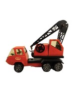 Tonka Toy Metal Truck, Orange Crane With Working Boom &amp; Wench Hook, Vintage - $66.94 CAD