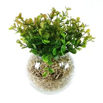 Glass Bowl Vase with Faux Greenery Handcrafted by Collins Creek Collections - £6.26 GBP