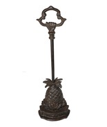 Rustic Cast Iron Tropical Pineapple Door Stop Or Porter With Long Handle - $47.06 CAD