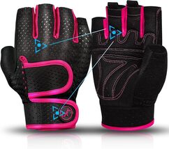 3MM Padded Fingerless Workout Gloves for Weightlifting &amp; Fitness - XS Pink - $29.65