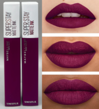 2 Pack Maybelline SuperStay Matte Ink Liquid Lipstick 40 Believer (Deep Plum) - £11.26 GBP