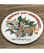 Walt Disney World Happy 26th Birthday Button Pin Mickey Mouse Goofy Plut... - €8,59 EUR