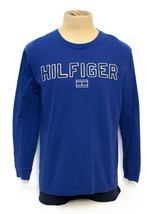 Tommy Hilfiger Mens Shirt Pullover Sweater Jersey Front Logo Blue Large - £8.54 GBP