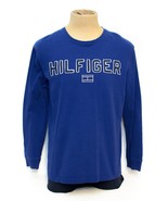 Tommy Hilfiger Mens Shirt Pullover Sweater Jersey Front Logo Blue Large - £8.56 GBP