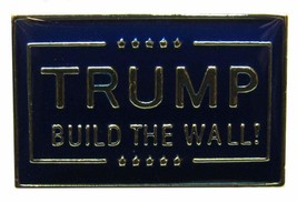 Trump Build The Wall! Blue Bike Motorcycle Hat Cap lapel Pin - £3.10 GBP