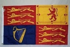 2x3 Embroidered Sewn Uk Britain Royal Crown Harp Lion Solarmax Nylon Flag 2&#39;x3&#39; - £18.25 GBP