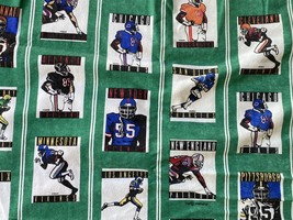 Vintage 1989 Football NFL Twin Sheet - Fitted Sheet Only - for Craft Fabric - £9.72 GBP