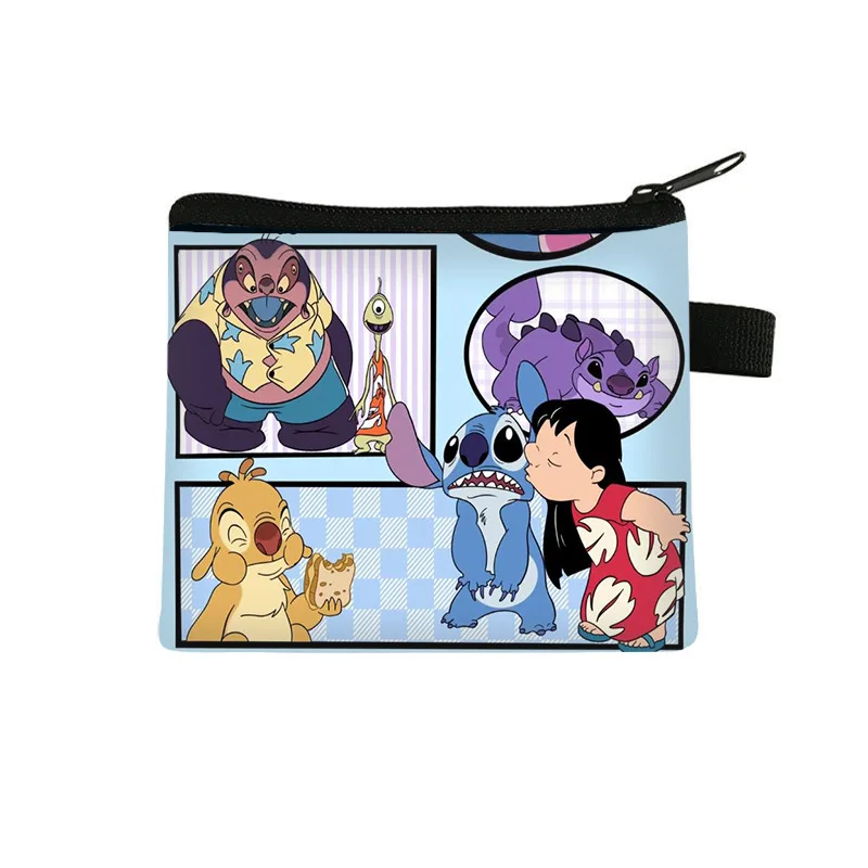 New Anime Stitch Coin Purse Kawaii Lilo Stitch Wallet Cute Angel Storage... - $4.82