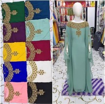 Georgette Gown Wedding Party Moroccan Kids caftan Dress Abaya Long Kafta... - $72.05