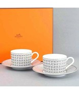 Hermes Mosaique Au 24 Tea Cup Platinum porcelain dinnerware tableware co... - £739.78 GBP