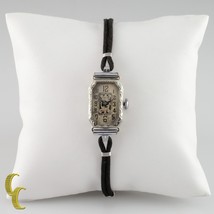 Hafis 18k White Gold Mechanical Hand-Winding Watch w/ Silk Cord Band - £739.97 GBP