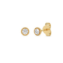 14k Yellow Gold 0.25Ct TDW Lab Created Round Diamond Solitaire Stud Earrings - £318.56 GBP