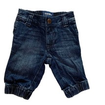 New Old Navy Infant Baby Size 0 6 months Jeans Denim Blue Jogger Pullon ... - $10.88