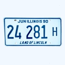 1990 United States Illinois Base Passenger License Plate 24 281 H - £13.89 GBP