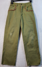 The Boy Scouts of America Official Pants Boys Size 24 Green Pockets Belt... - $36.16