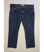 Seven7 Jeans Mens 36x30 Actual 36x28 Blue Straight Mid Rise Dark Blue St... - $406.80 MXN