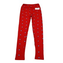 Lularoe Pants Womens One Size Red Polka Dots Comfy Casual Pull On Leggings - £17.43 GBP