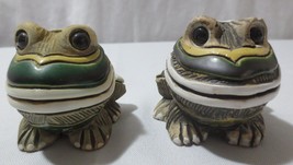 Vintage Signed Pottery Uruguay Artesania Rinconada Big Mouth Frog Toad Figurine - £14.35 GBP