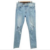 BlankNYC Mens 32 Horatio Skinny Jeans Distressed Light Wash Grunge Thras... - £22.31 GBP