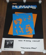 The Humans Band Human's Play Promo Poster Vintage 1980 4 Song Mini Lp Irs A&M - $29.99