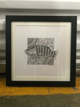 Jane Wena Ink Design Fish Drawing 2009 Signed Papua New Guinea PNG - £155.80 GBP