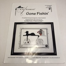 Gone Fishin&#39; Calico Crossroads Kats by Kelly Cross-Stitch Pattern Chart - £7.76 GBP