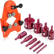 Diamond Brazed Hole Saw Kit 10Pcs Tile Hole Saw With Guide From 6 -50Mm /1/4In-2 - £43.15 GBP