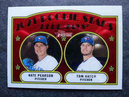 2021 Topps Heritage #301 Nate Pearson Tom Hatch Chrome Baseball Card 632... - $3.00