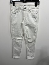 Paige Skyline Ankle Peg Jeans Womens 25 Optic White Cotton Stretch Denim... - $19.78