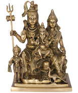 15&quot; Shiva Parivar In Brass | Handmade | Lord Shiva With Family | Lord Shiva - £779.70 GBP