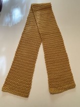 Hand Crocheted Neck Scarf  Gold  Color Brand New - £8.69 GBP