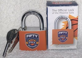 Abus PHOENIX SUNS Official Lock Locker Fifty PHX Seasons 2 Keys Collector New - $49.49