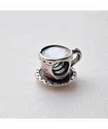 PANDORA ALE  RETIRED 925 STERLING SILVER  TEA CUP AND SAUCER BEAD CHARM ... - $40.23 CAD