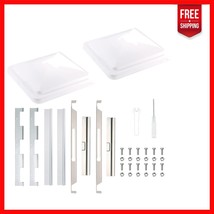 Durable White RV Vent Covers with Metal Hinges - Suit Jensen &amp; Ventline ... - $54.31