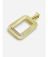 Solid 14k Gold Greek Key Prong Bezel  frame  For 1 Gram  Credit Suisse Bar - $3,142.68 MXN