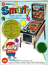 Smarty Pinball Flyer Original Vintage Retro Game Electro-Mechanical 1968 - $72.68