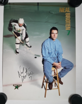 1991-92 Neal Broten Autographed Poster Minnesota North Stars Signed 19x25 - £35.55 GBP