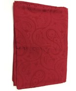 Red Paisley Tablecloth Holiday Event Party Dining Table Setting Fabric 8... - £23.59 GBP