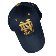 Notre Dame Hat Irish ND Blue &amp; Gold Strap Back College Sports Embroidered Team - £14.93 GBP