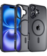 Luckymore iPhone 16 Case, Compatible with MagSafe, Matte Back, 2024, Black - $157.14 MXN