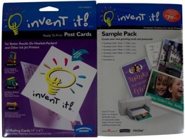 New Lot Of 2 Invent It! Packs Postards &amp; Greeting Cards For Ink Jet Printers ! - £11.67 GBP