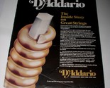 D&#39;Addario Guitar Strings Pickin&#39; Magazine Photo Clipping Vintage January... - £12.04 GBP