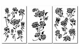 14&quot; Rose Painting Stencils Wall Model Craft Decorating Roses Airbrush Fl... - £7.75 GBP