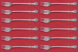 Chateau Rose by Alvin Sterling Silver Cocktail Fork Set 12 pieces 5 5/8&quot; - £375.54 GBP