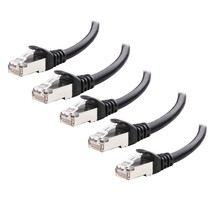 Cable Matters 10Gbps 5-Pack Snagless Short Shielded Cat6A Ethernet Cable... - £20.33 GBP