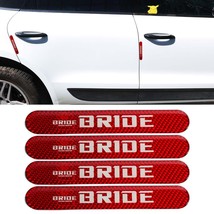 Brand New 4PCS Bride Real Carbon Fiber Car Trunk Side Fenders Door Badge Scratch - £19.95 GBP