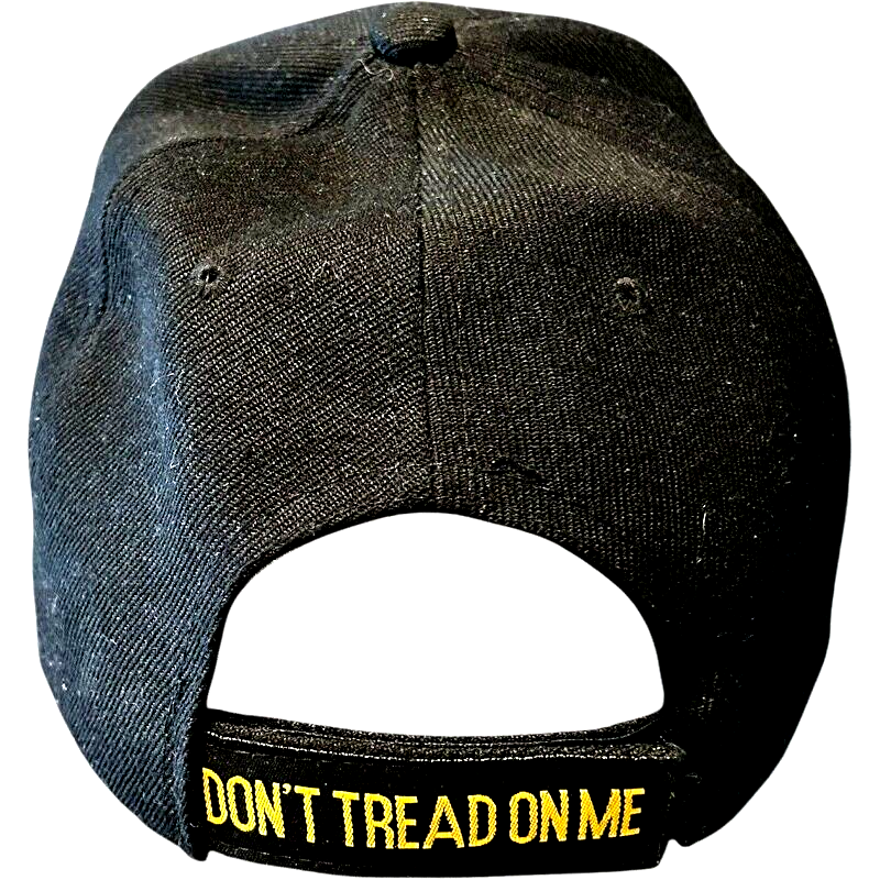 US Warriors Brand, Don't Tread on Me - Black/gold Hook & Loop Adjustable Hat NWT Item image 6