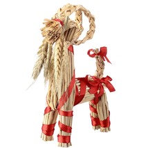 Christmas Straw Goat Scandinavian Christmas Straw Ornaments Goat Yule Go... - £25.15 GBP